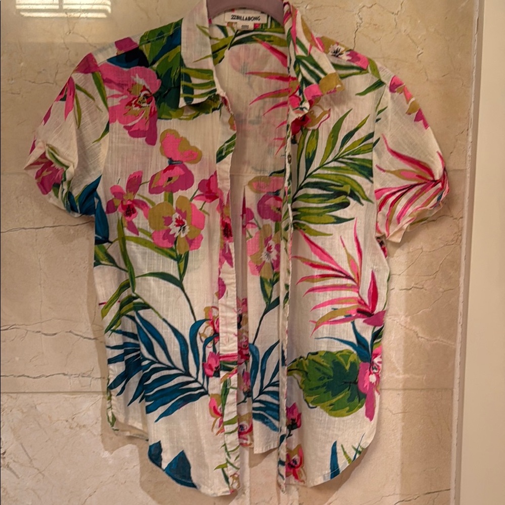 Billabong Floral Button-Up Shirt